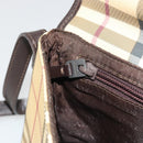BURBERRY Nova Check Shoulder Bag PVC Beige Auth 188612A-22