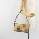 BURBERRY Nova Check Shoulder Bag PVC Beige Auth 188612A-24