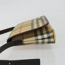 BURBERRY Nova Check Shoulder Bag PVC Beige Auth 188612A-4