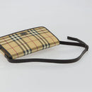BURBERRY Nova Check Shoulder Bag PVC Beige Auth 188612A-7