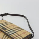 BURBERRY Nova Check Shoulder Bag PVC Beige Auth 188612A-14