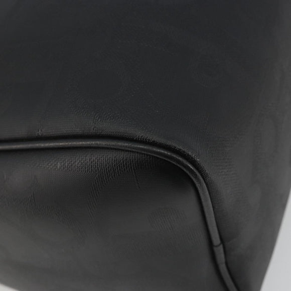 Christian Dior Trotter Canvas Hand Bag PVC Navy Gold Auth 188617