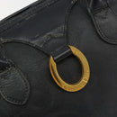 Christian Dior Trotter Canvas Hand Bag PVC Navy Gold Auth 188617-18