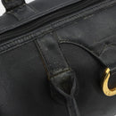 Christian Dior Trotter Canvas Hand Bag PVC Navy Gold Auth 188617-9