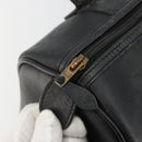 Christian Dior Trotter Canvas Hand Bag PVC Navy Gold Auth 188617-10