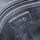 Christian Dior Trotter Canvas Hand Bag PVC Navy Gold Auth 188617-11