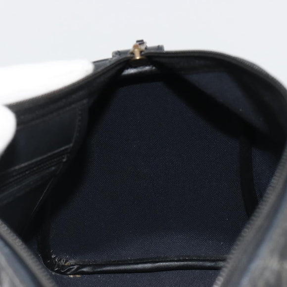 Christian Dior Trotter Canvas Hand Bag PVC Navy Gold Auth 188617