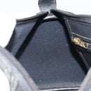 Christian Dior Trotter Canvas Hand Bag PVC Navy Gold Auth 188617-20