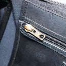 Christian Dior Trotter Canvas Hand Bag PVC Navy Gold Auth 188617-21