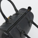 Christian Dior Trotter Canvas Hand Bag PVC Navy Gold Auth 188617-6