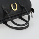 Christian Dior Trotter Canvas Hand Bag PVC Navy Gold Auth 188617-7
