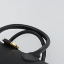 Christian Dior Trotter Canvas Hand Bag PVC Navy Gold Auth 188617-14