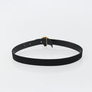 Christian Dior Belt Suede Leather 32.3"" Black Gold Auth 188621-2