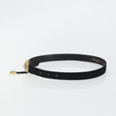 Christian Dior Belt Suede Leather 32.3"" Black Gold Auth 188621-3