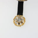 Christian Dior Belt Suede Leather 32.3"" Black Gold Auth 188621-6