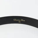 Christian Dior Belt Suede Leather 32.3"" Black Gold Auth 188621-7