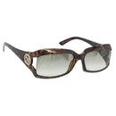 GUCCI Tortoise Pattern Sunglasses Plastic Brown Gold Auth 188622-1