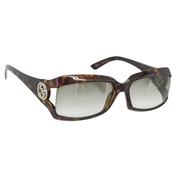 GUCCI Tortoise Pattern Sunglasses Plastic Brown Gold Auth 188622