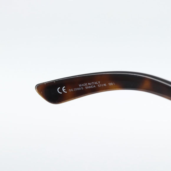 GUCCI Tortoise Pattern Sunglasses Plastic Brown Gold Auth 188622