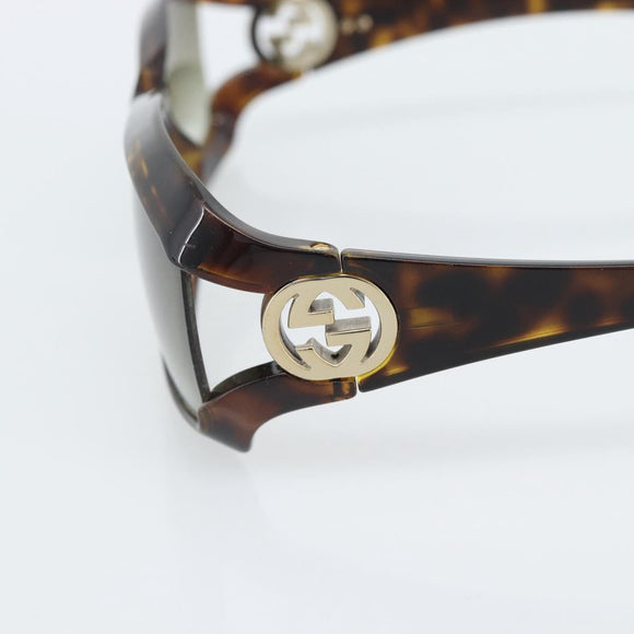 GUCCI Tortoise Pattern Sunglasses Plastic Brown Gold Auth 188622