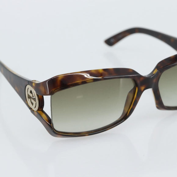 GUCCI Tortoise Pattern Sunglasses Plastic Brown Gold Auth 188622