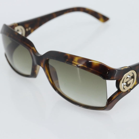 GUCCI Tortoise Pattern Sunglasses Plastic Brown Gold Auth 188622