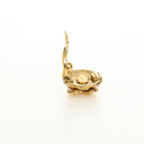 CHANEL COCO Mark Earring Metal Gold Tone CC Auth 188624M-14