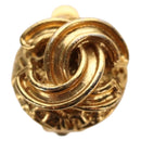 CHANEL COCO Mark Earring Metal Gold Tone CC Auth 188624M-2