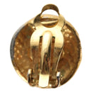 CHANEL COCO Mark Earring Metal Gold Tone CC Auth 188624M-3