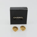 CHANEL COCO Mark Earring Metal Gold Tone CC Auth 188625M-10