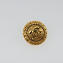 CHANEL COCO Mark Earring Metal Gold Tone CC Auth 188625M-2
