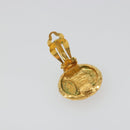 CHANEL COCO Mark Earring Metal Gold Tone CC Auth 188625M-4