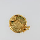 CHANEL COCO Mark Earring Metal Gold Tone CC Auth 188625M-5
