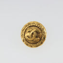 CHANEL COCO Mark Earring Metal Gold Tone CC Auth 188625M-6