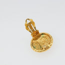 CHANEL COCO Mark Earring Metal Gold Tone CC Auth 188625M-8