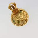 CHANEL COCO Mark Earring Metal Gold Tone CC Auth 188625M-9