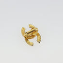 CHANEL COCO Mark Rhinestone Earring metal Gold Tone CC Auth 188626-8
