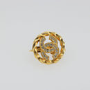 CHANEL Earring Metal Gold Tone CC Auth 188627-2