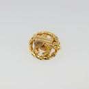 CHANEL Earring Metal Gold Tone CC Auth 188627-7