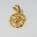 CHANEL Earring Metal Gold Tone CC Auth 188627-9