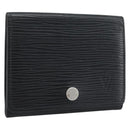 LOUIS VUITTON Epi Anvelop Cult De Vuitto Card Case Black M56169 LV Auth 188628-1