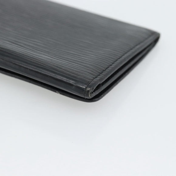 LOUIS VUITTON Epi Anvelop Cult De Vuitto Card Case Black M56169 LV Auth 188628