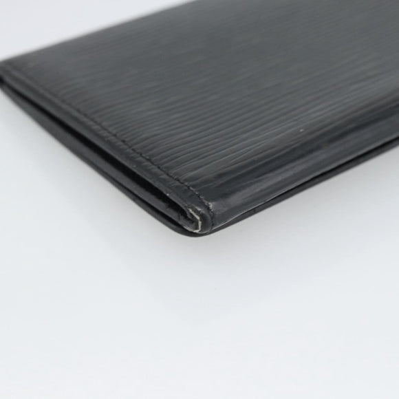 LOUIS VUITTON Epi Anvelop Cult De Vuitto Card Case Black M56169 LV Auth 188628
