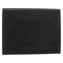 LOUIS VUITTON Epi Anvelop Cult De Vuitto Card Case Black M56169 LV Auth 188628-3