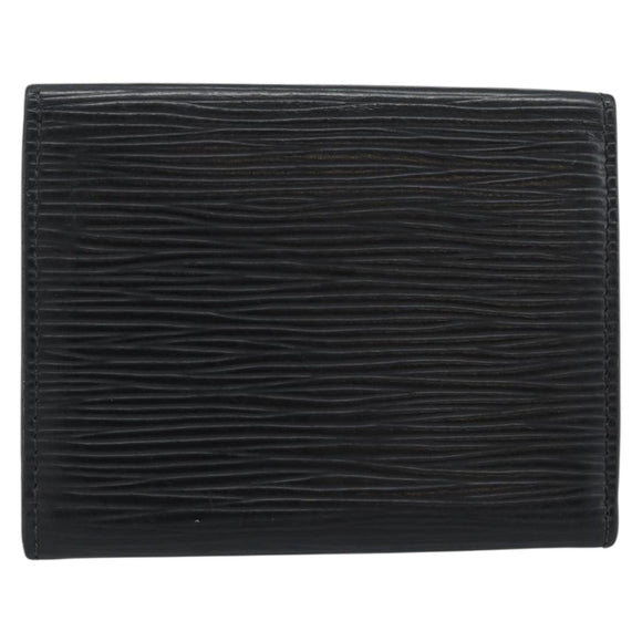 LOUIS VUITTON Epi Anvelop Cult De Vuitto Card Case Black M56169 LV Auth 188628