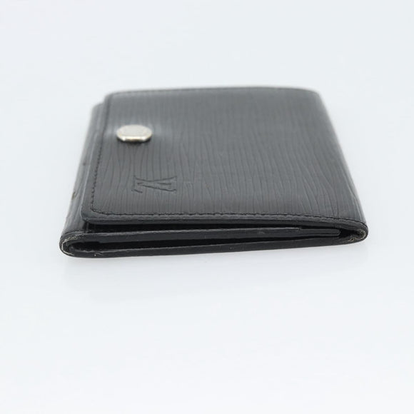 LOUIS VUITTON Epi Anvelop Cult De Vuitto Card Case Black M56169 LV Auth 188628