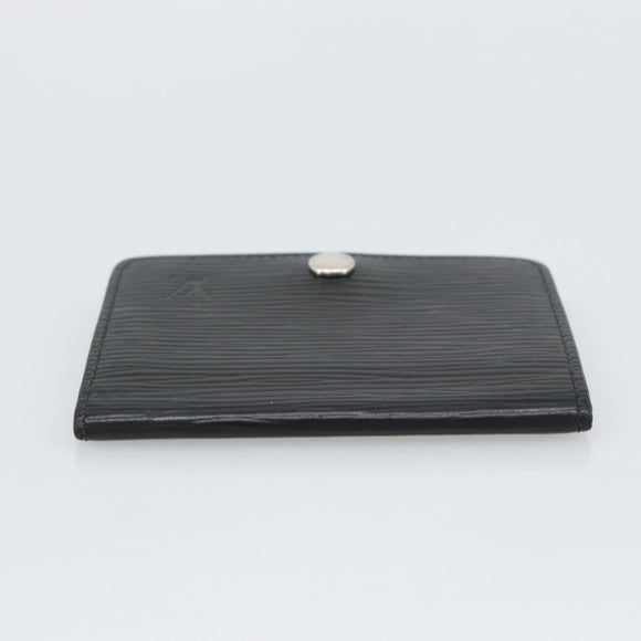 LOUIS VUITTON Epi Anvelop Cult De Vuitto Card Case Black M56169 LV Auth 188628