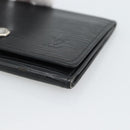 LOUIS VUITTON Epi Anvelop Cult De Vuitto Card Case Black M56169 LV Auth 188628-8