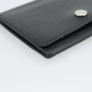 LOUIS VUITTON Epi Anvelop Cult De Vuitto Card Case Black M56169 LV Auth 188628-9