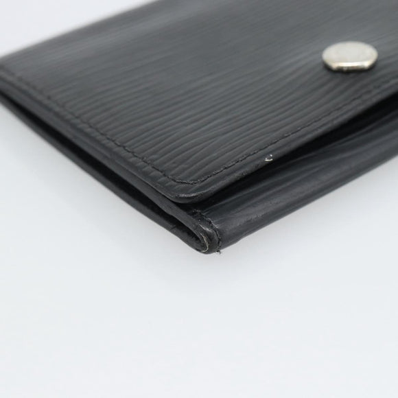 LOUIS VUITTON Epi Anvelop Cult De Vuitto Card Case Black M56169 LV Auth 188628
